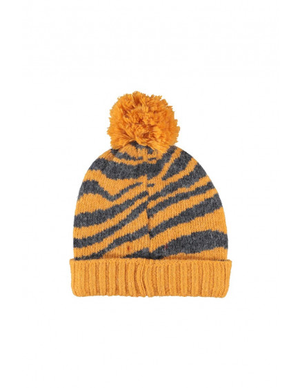 Шапка Pompon Orange Zebra Print 2