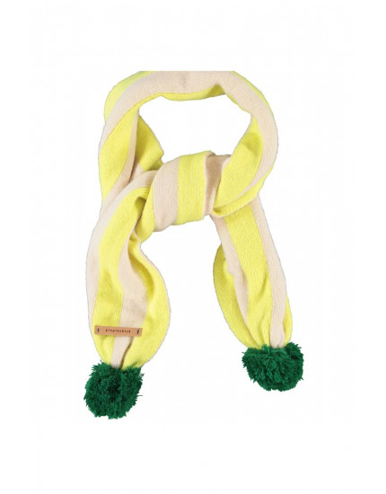Шарф Pompom Lime Ecru Stripes Один розмір