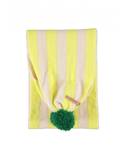 Шарф Pompom Lime Ecru Stripes 2