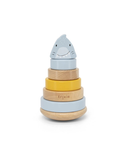 Wooden stacking toy - Mr. Shark