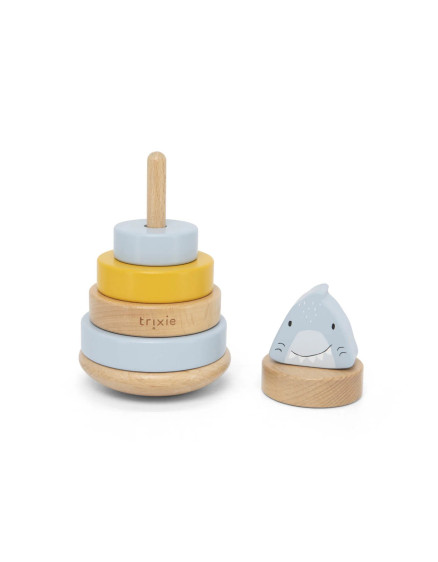 Wooden stacking toy - Mr. Shark 2