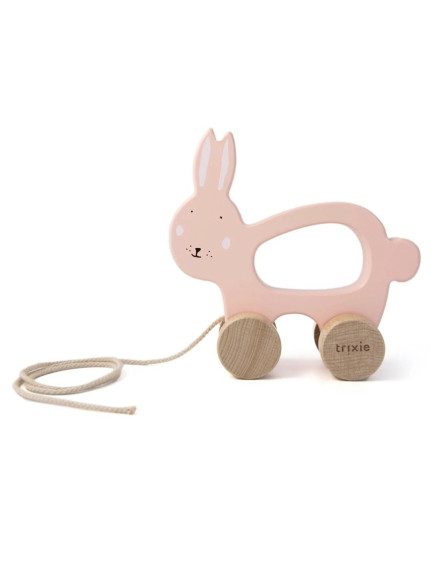 Wooden pull along toy - Mrs. Rabbit