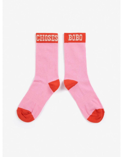 Bobo Choses Pop long socks Fuchsia 23-25