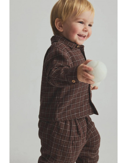 Сорочка Bilbo Brown Check Baby 12M