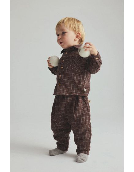 Сорочка Bilbo Brown Check Baby 3