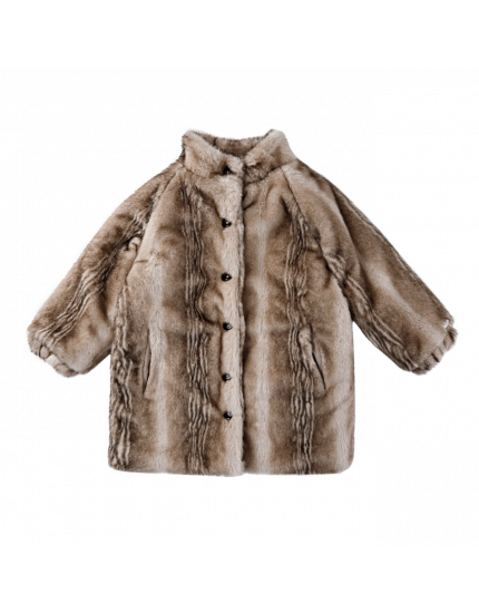 Пальто Mila Taupe Striped Teddy 4-5Р