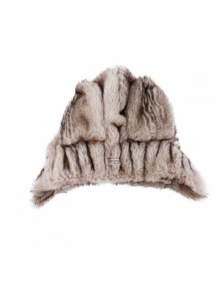 Шапка Evangeline Taupe Striped Teddy 2