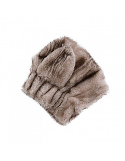 Шапка Evangeline Taupe Striped Teddy 3