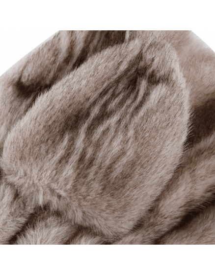 Шапка Evangeline Taupe Striped Teddy 4