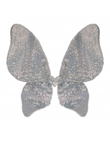 Sparkle Sequin Wings Silver