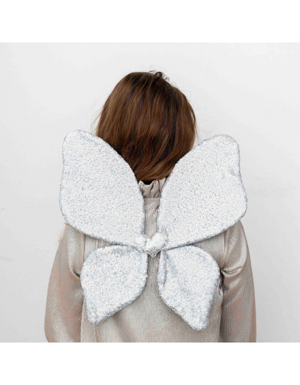Sparkle Sequin Wings Silver 2