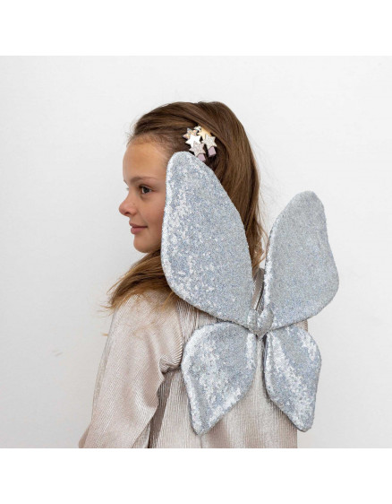 Sparkle Sequin Wings Silver 3