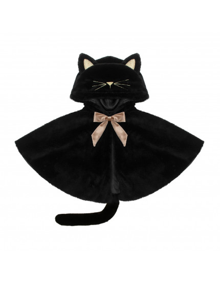 Black cat cape One Size
