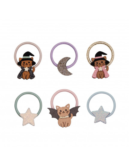 Halloween Cat Mini Hair Ties Black One Size