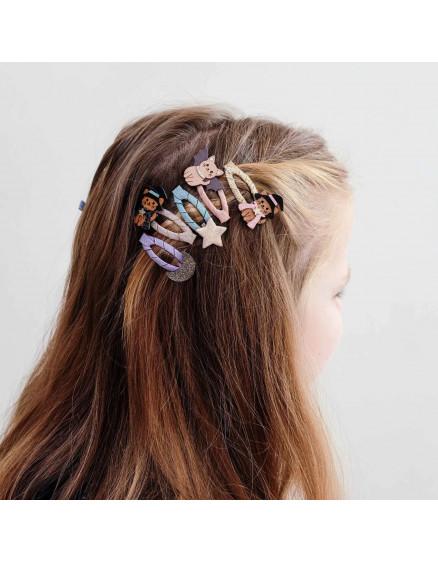 Halloween Cat Mini Hair Clips Black 2