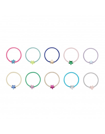 Teeny Weeny Star Hair Ties Bright Multi One Size