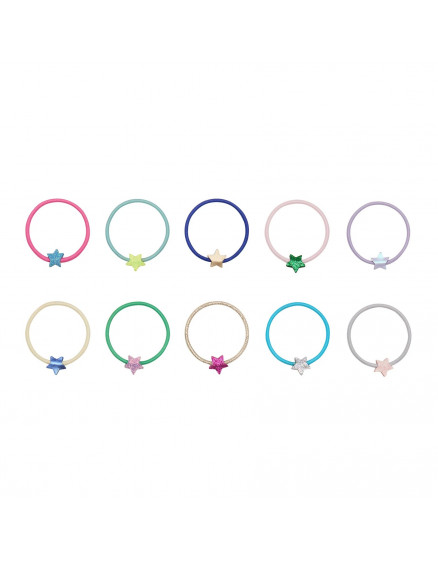Teeny Weeny Star Hair Ties Bright Multi