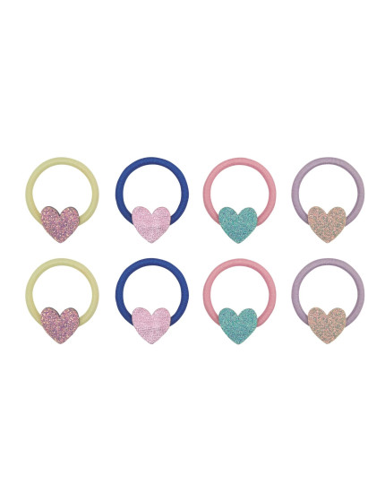 Happy Heart Mini Hair Ties Bright Multi One Size