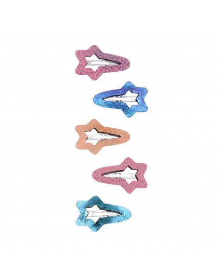 Cut Out Star Mini Hair Clips Bright Multi One Size