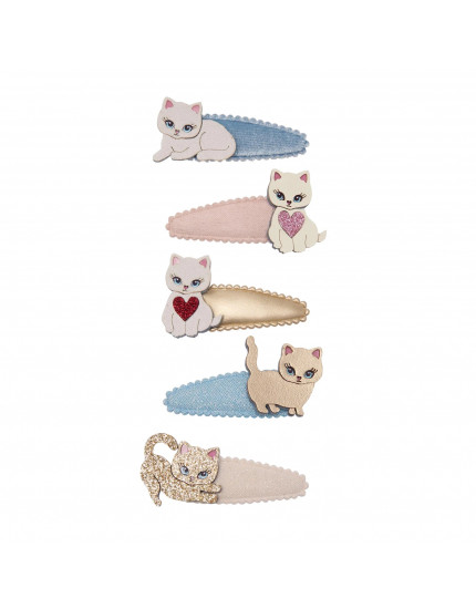 Cutey Kitten Mini Hair Clips Pastels One Size