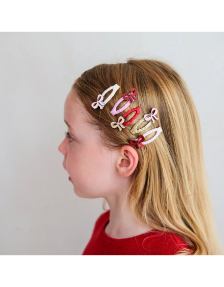 5 х Заколки Cutesy Bow Mini Red 3