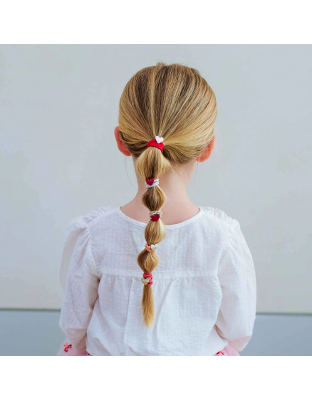 Teeny Heeny Heart Hair Ties Red 2