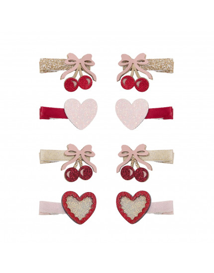 Fancy Cherries Salon Hair Clips Pink One Size