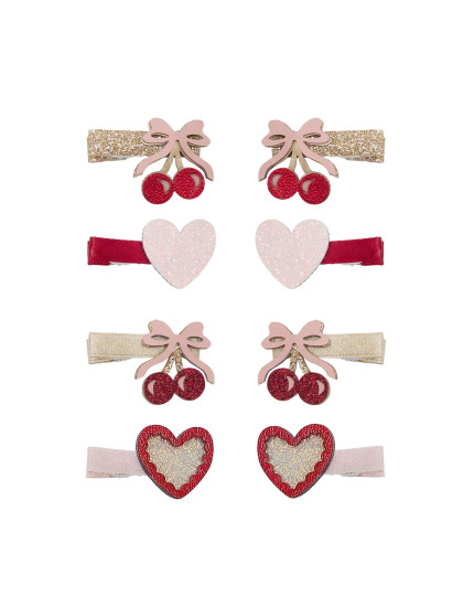 Fancy Cherries Salon Hair Clips Pink One Size