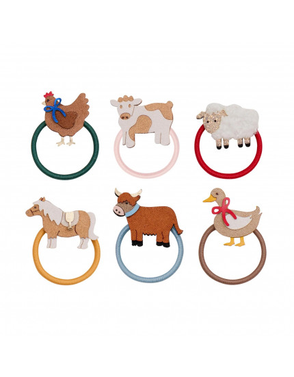 Fun Farm Mini Hair Ties Multi One Size