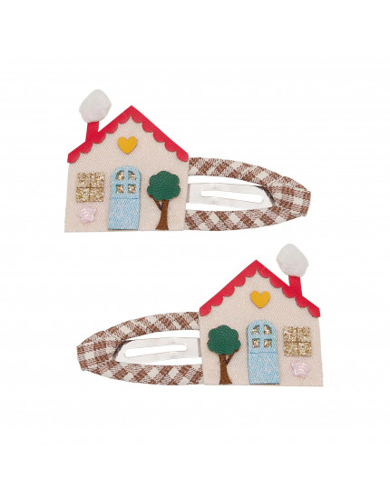 Farmhouse Hair Clips Brown One Size