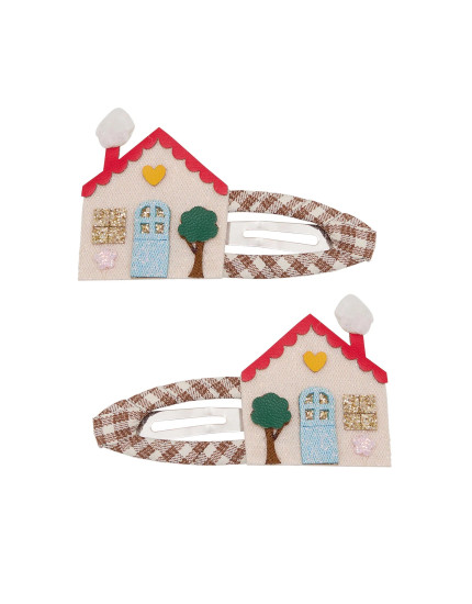 Farmhouse Hair Clips Brown One Size