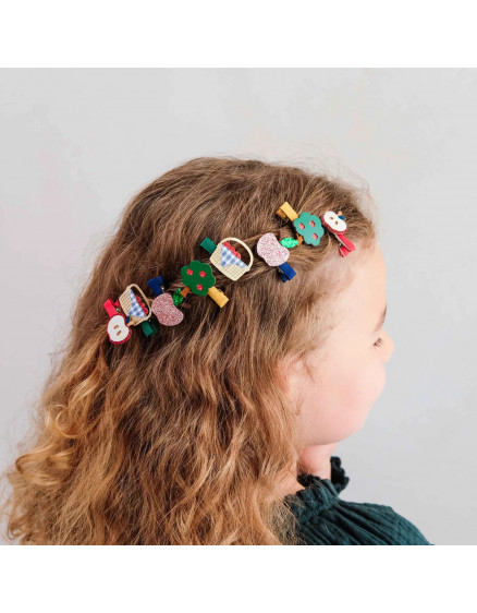 Apple Harvest Salon Hair Clips Multi 3