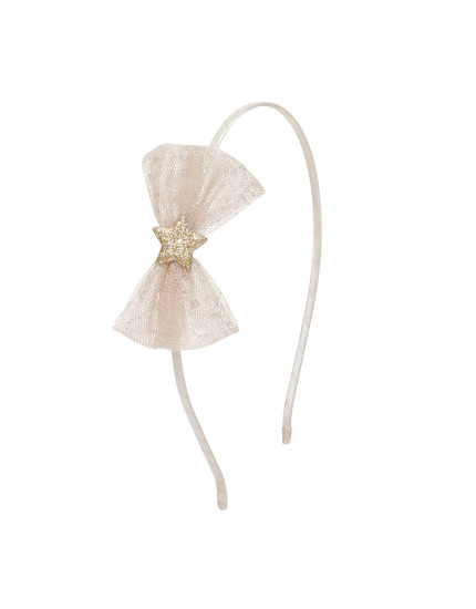 Tutu Bow Headband Cream One Size