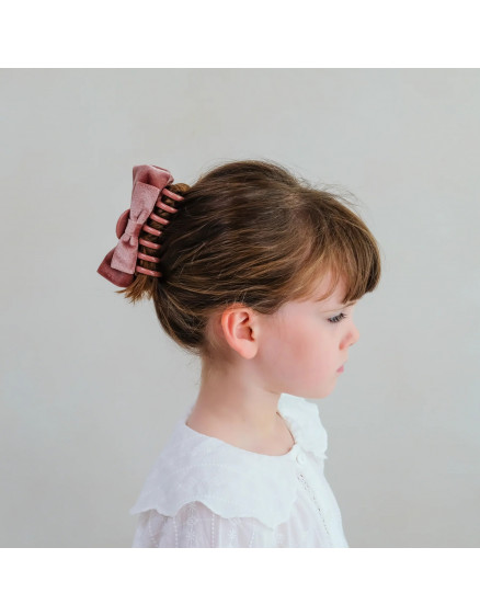 Заколка Velvet Bow Giant Pink 3