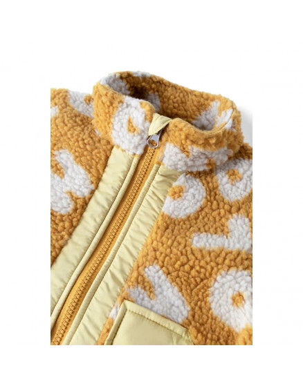 Noam Pile Jacket Letters Yuzu 3