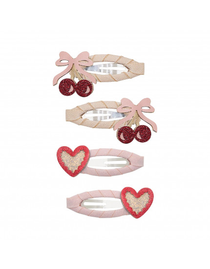 Fancy Cherries hair clips Pink One Size