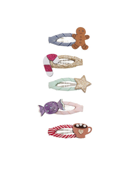 Cosy Christmas Food mini hair clips One Size