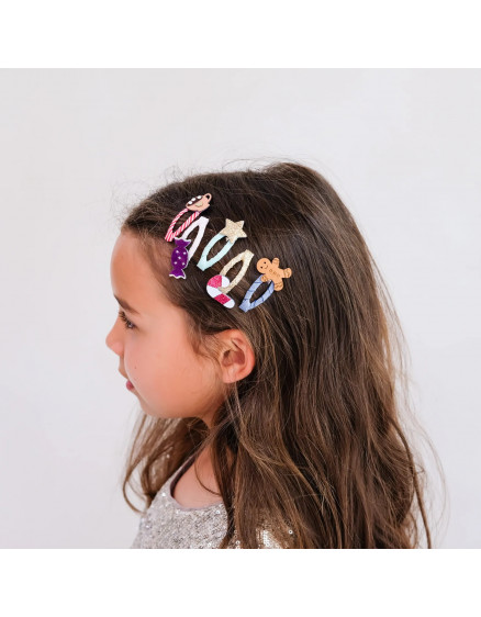 Cosy Christmas Food mini hair clips 2
