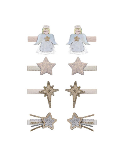 Sparkle angel salon hair clips One Size