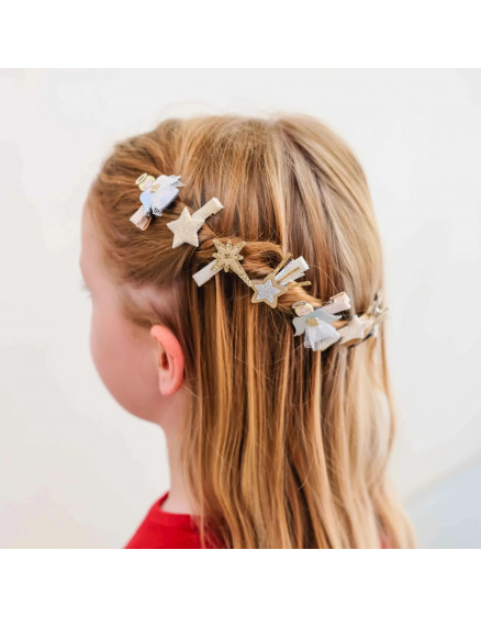 Sparkle angel salon hair clips 2