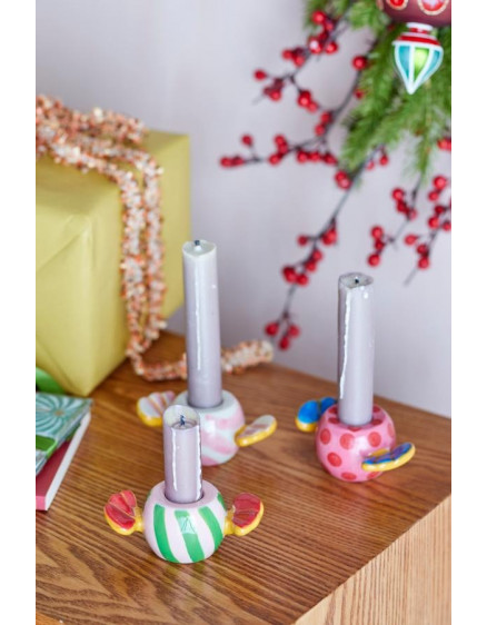 Caramella Candle Holder Multi Stoneware 2