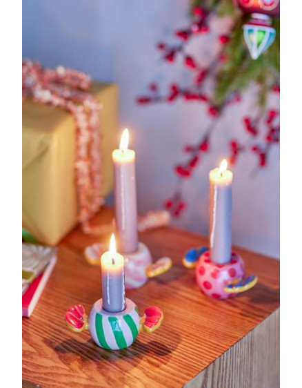 Caramella Candle Holder Multi Stoneware 3