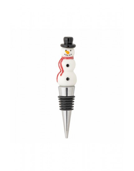 Lynn Wine Stopper White Glass