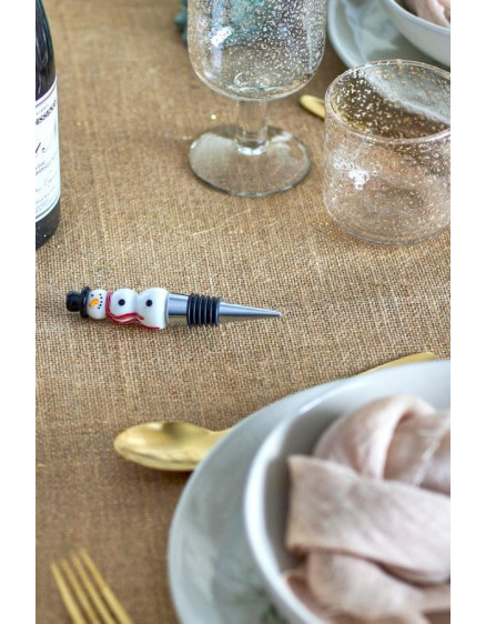 Lynn Wine Stopper White Glass 2