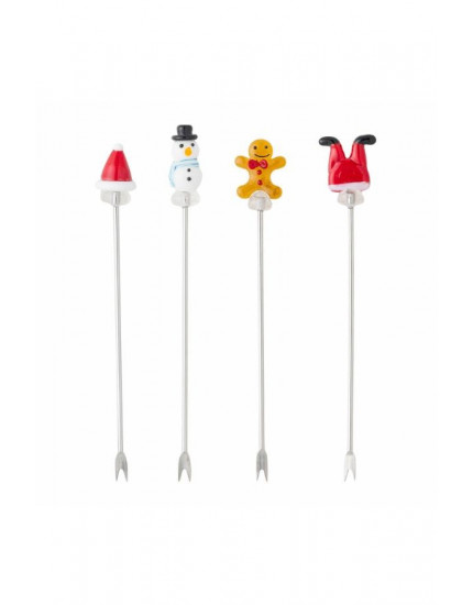 Misa Cocktail Fork Red Glass One Size