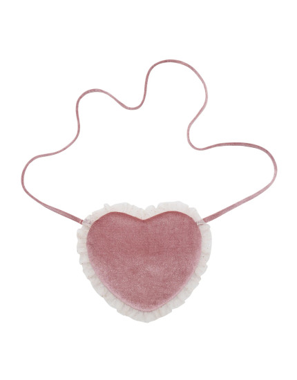Tulle Velvet Heart bag Pink One Size