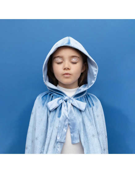 Ice Queen Velvet cape Blue 3