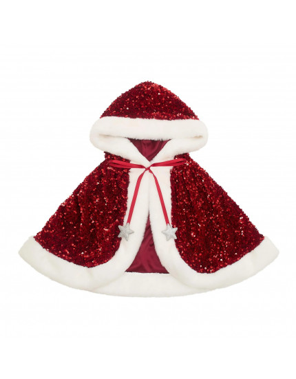 Кейп Red Mrs Claus Sequin Один розмір