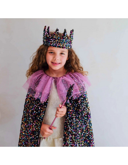 Ruffle Dazzle Sequin cape Multi 2