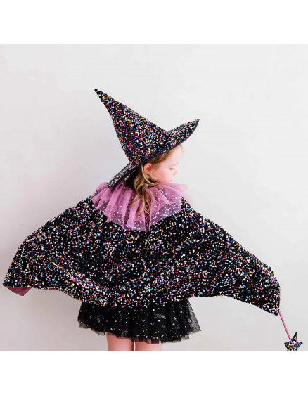 Ruffle Dazzle Sequin cape Multi 3